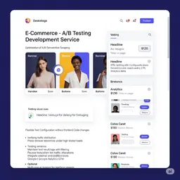 desktop preview of A/B testing showing variant A with original add-to-cart button and layout