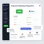 desktop preview of payment form with interactive submit button and visual feedback after successful transaction