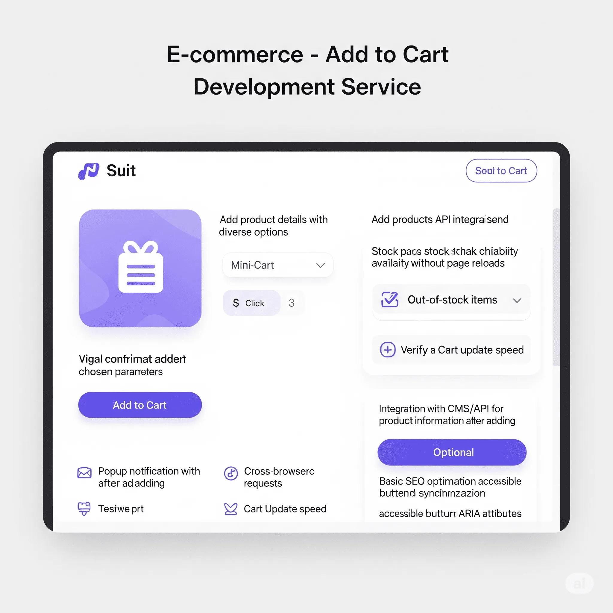 desktop interface showing cart counter dynamically updating in the website header after adding item