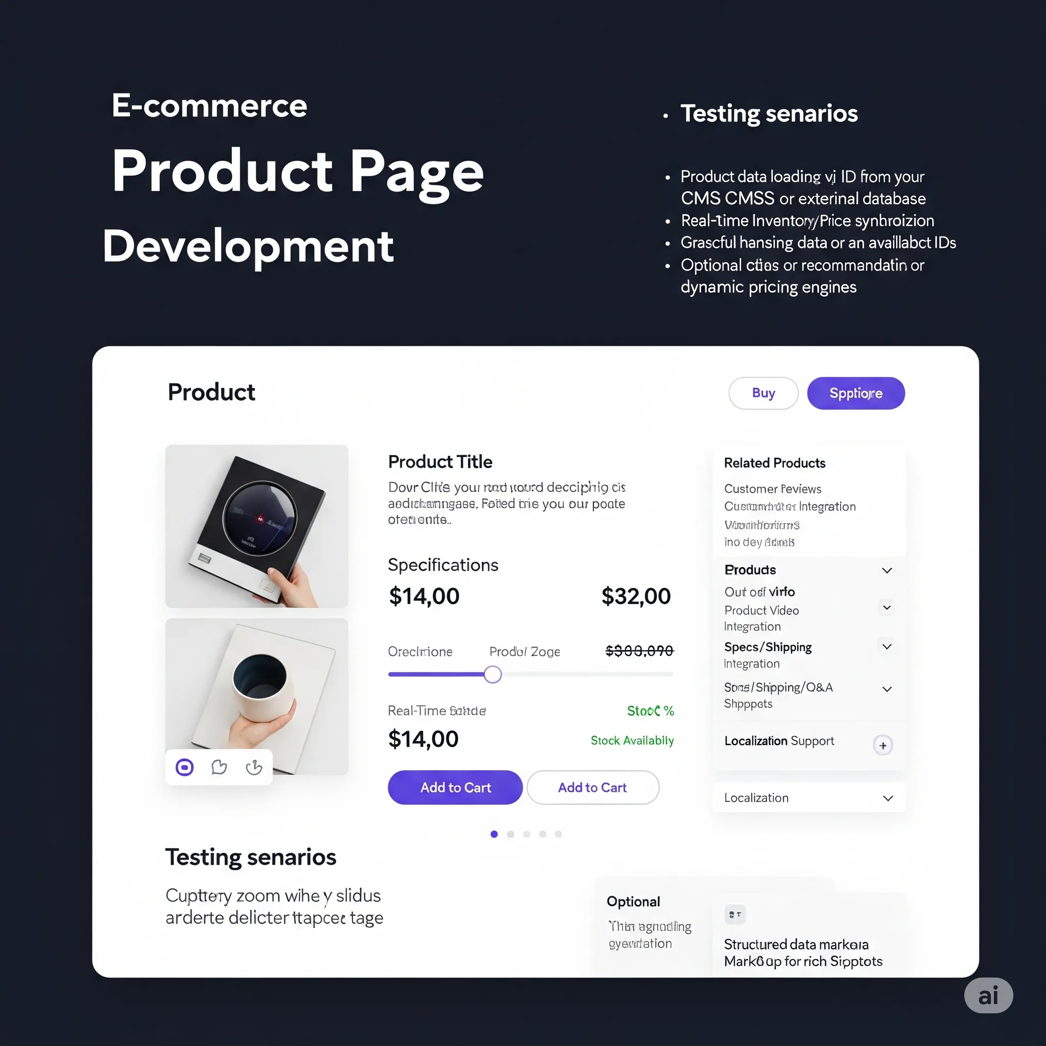desktop preview of product page showing updated cart counter in website header after adding product