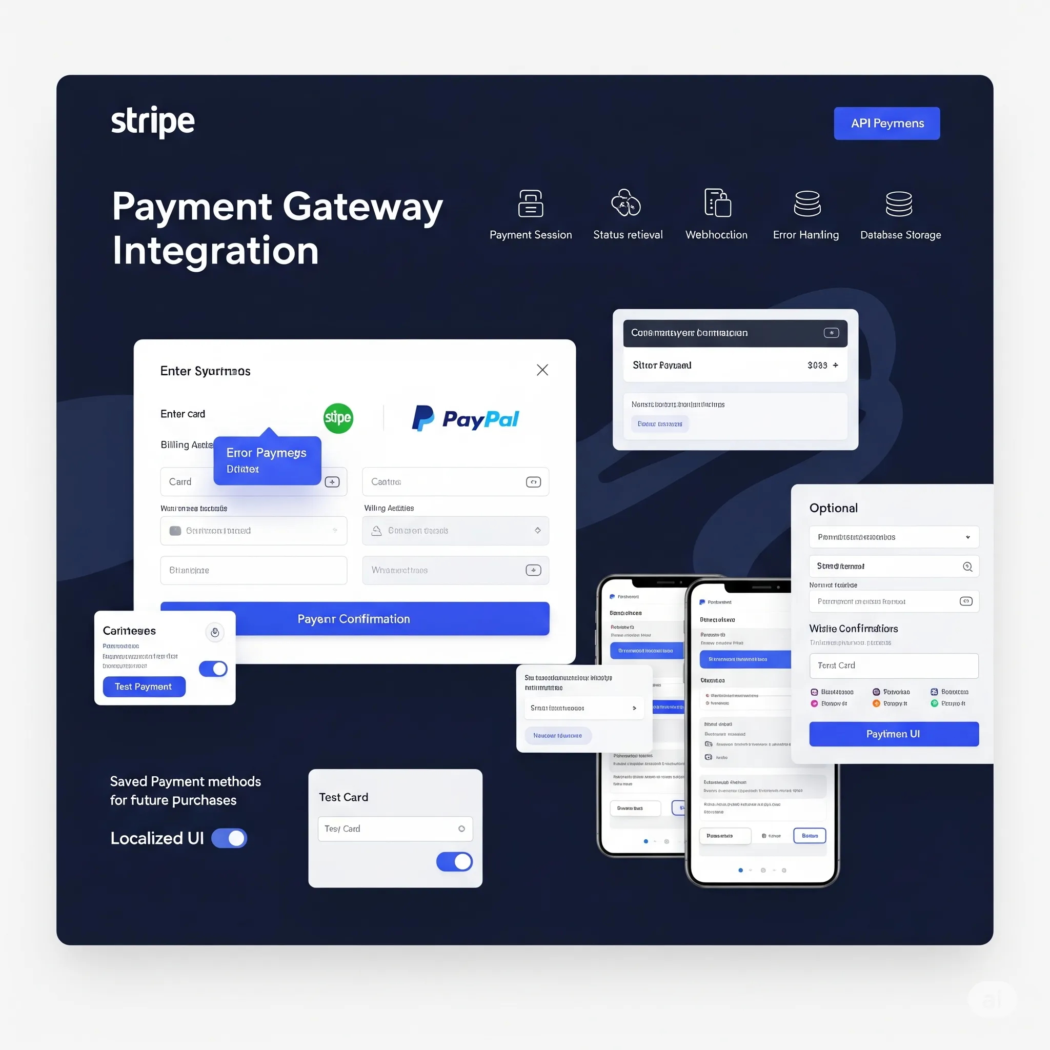 desktop view of fast and optimized payment interface with visible provider logos and quick confirmation