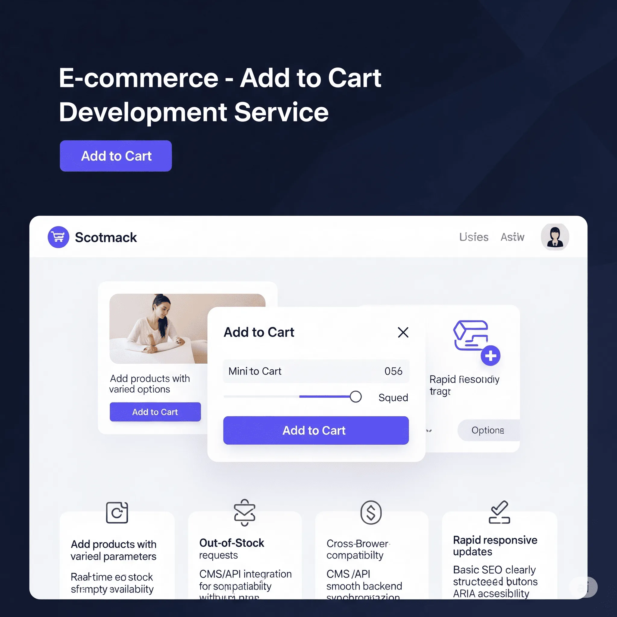 high-performance desktop preview with instant mini-cart preview after product is added