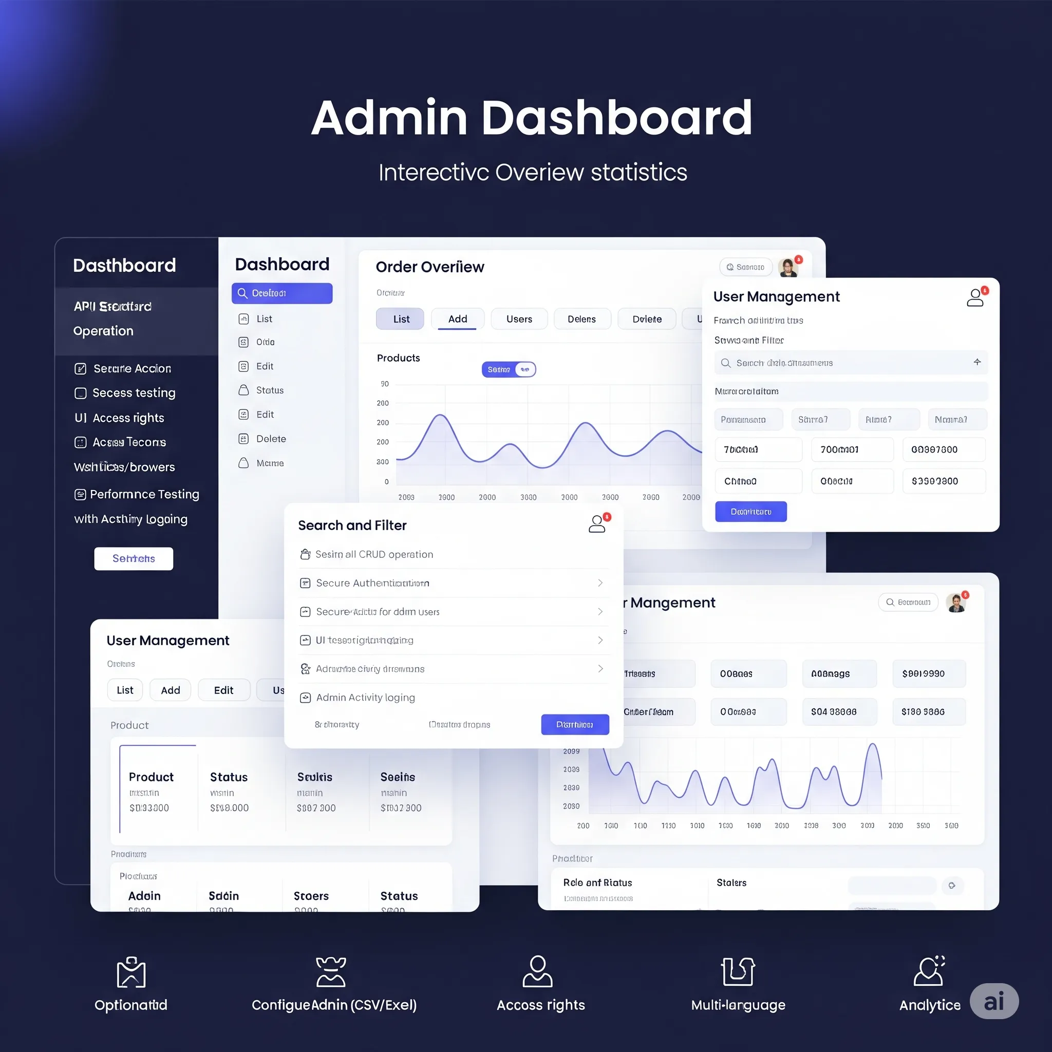 desktop interface for order management with filtering by status, date, and customer name