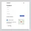 desktop preview of contact page module with clean feedback form and company details section
