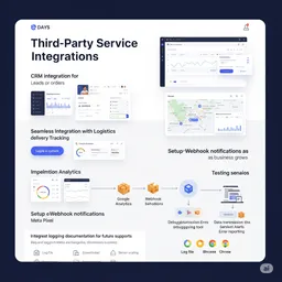 desktop preview showing CRM integration with lead capture form and real-time data sync