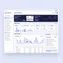 desktop screenshot of dashboard with performance analytics displayed via line and bar charts