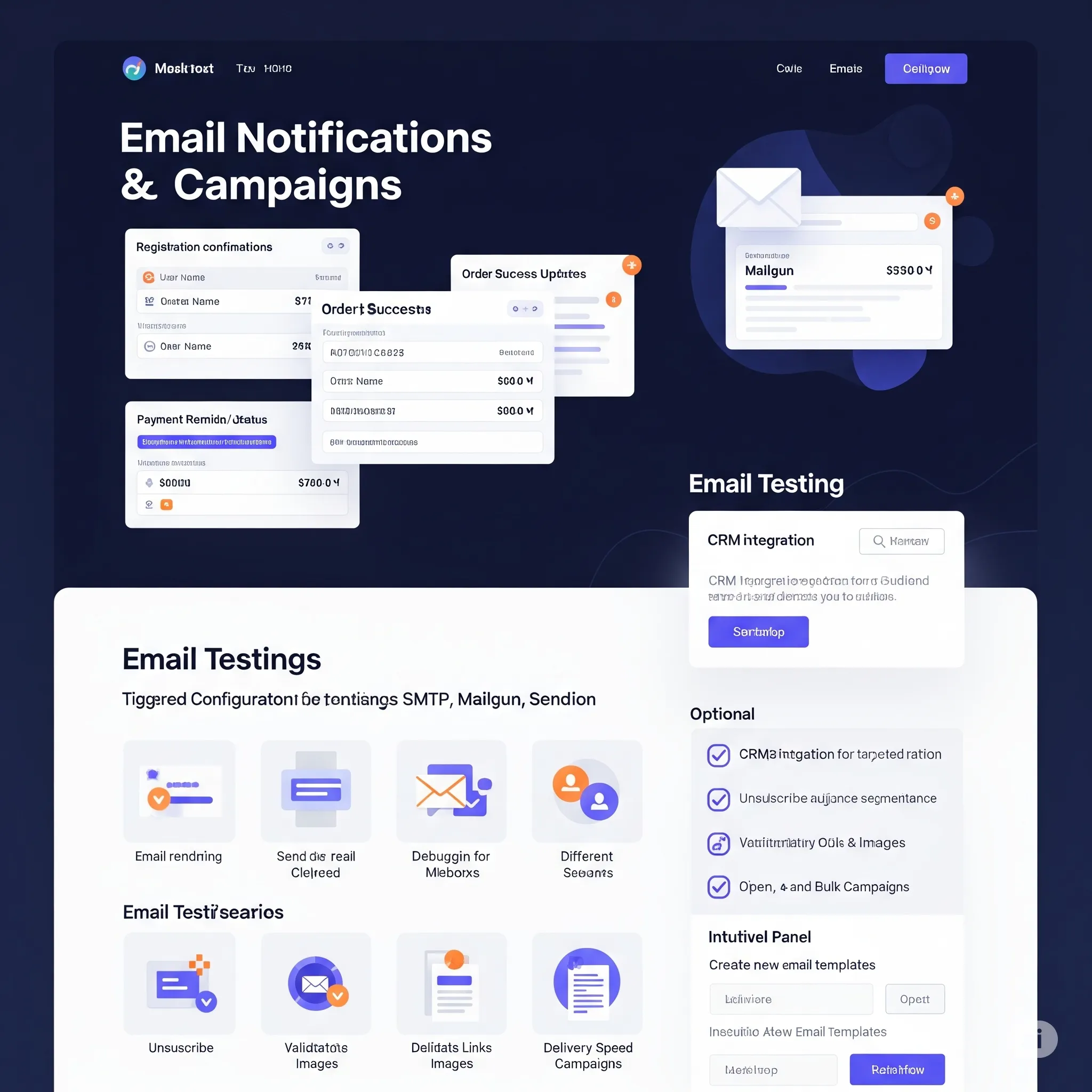 desktop preview of registration confirmation email template with personalized greeting and branding elements