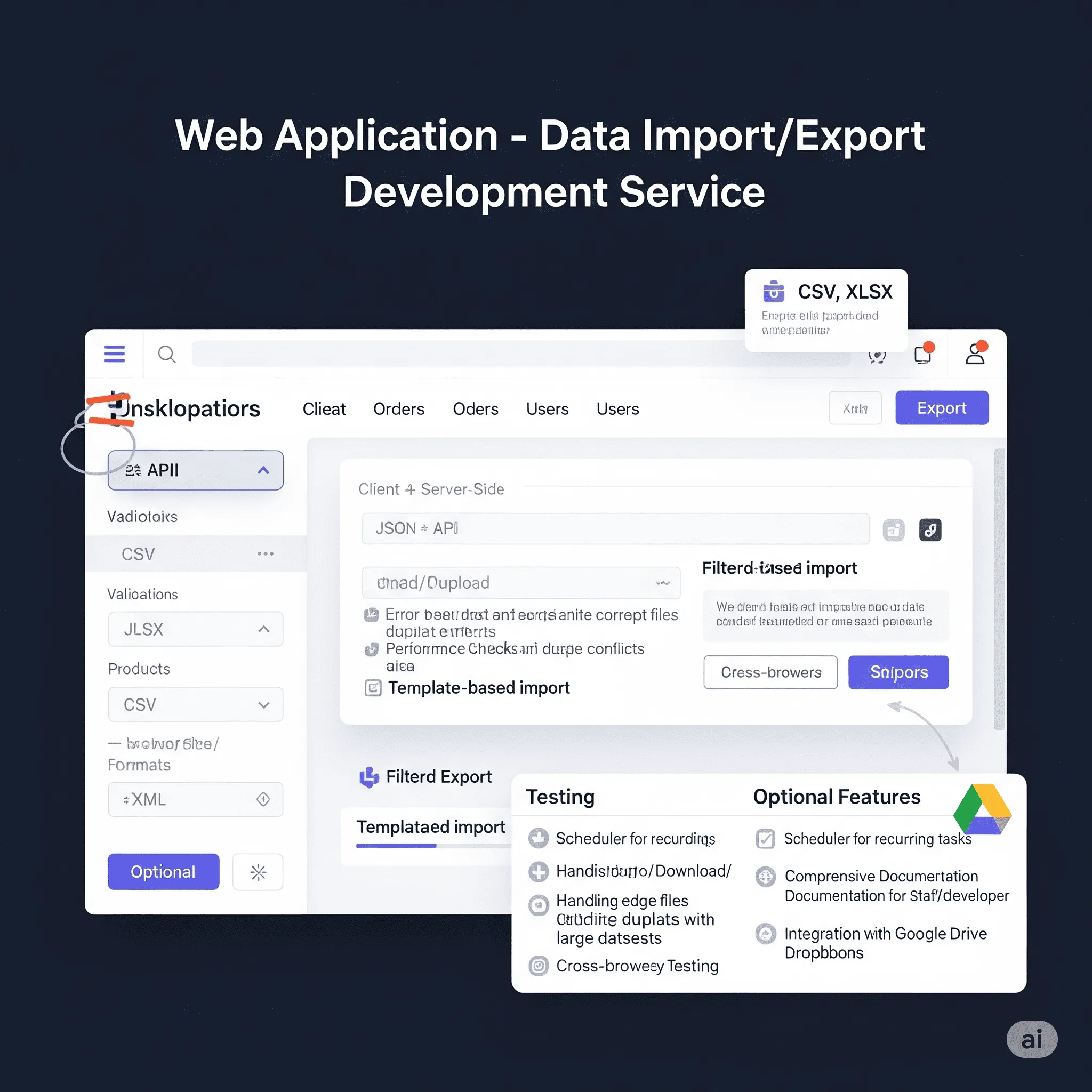 desktop screen showing filtered export with custom-selected fields and export settings