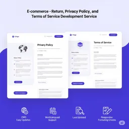 desktop preview of legal policy page with table of contents and anchor navigation for quick section access