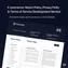 desktop view of site footer with visible links to Return Policy, Privacy Policy, and Terms of Service pages