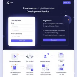 desktop preview of login form with secure email and password input fields