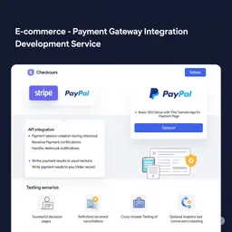desktop view of checkout page with integrated Stripe and PayPal payment buttons