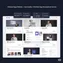desktop view of portfolio page featuring modal windows with detailed case descriptions and media galleries
