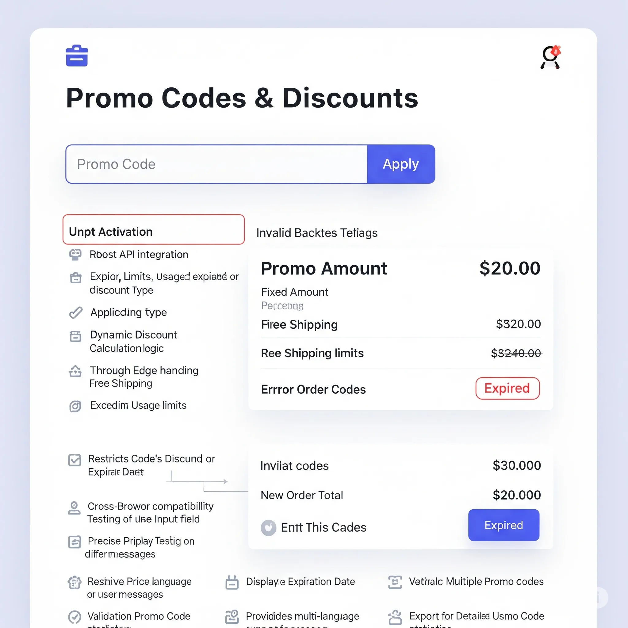 desktop display of discount summary showing new total after applying a valid promo code