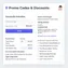 desktop view of promo code input field with apply button and smooth discount animation