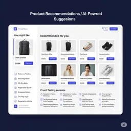 desktop preview of AI-powered product recommendation slider with personalized suggestions and quick-view buttons