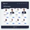 desktop preview of team module with department-based filtering for quick navigation