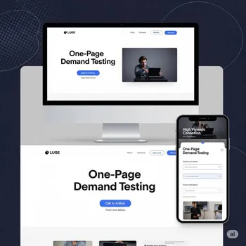 desktop view of a high-converting landing page with promo banner and clear CTA