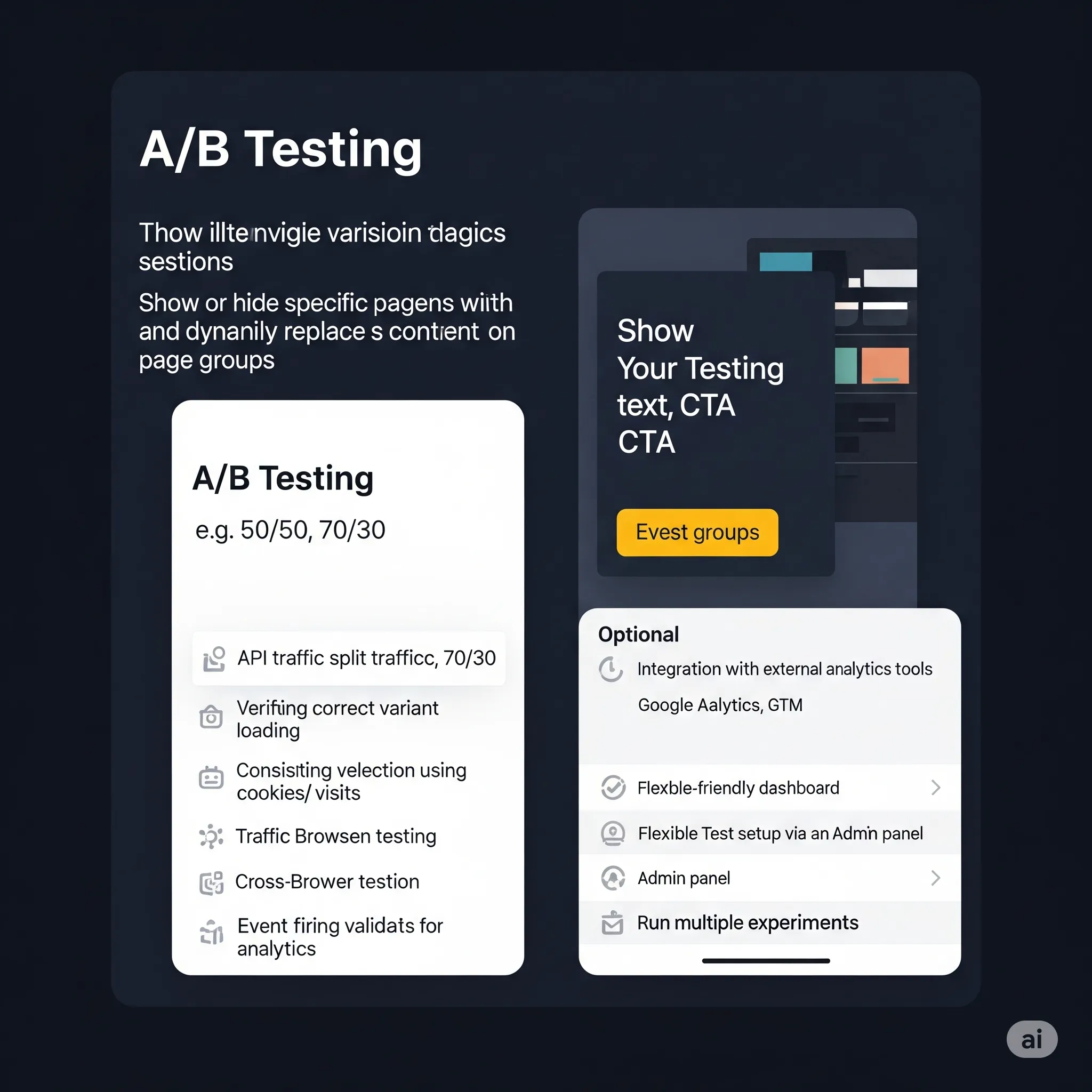 mobile preview of consistent A/B test experience preserved across multiple user visits
