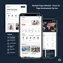 mobile version of About Us page showing interactive timeline slider with smooth transitions