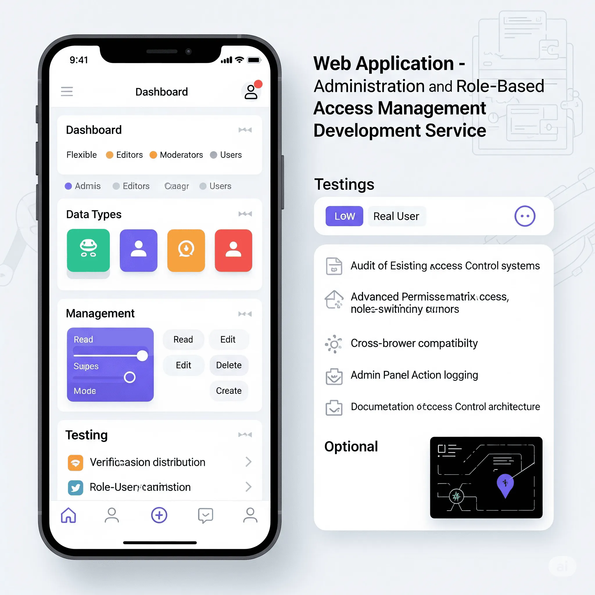 mobile screen showing notification UI for restricted access based on user role
