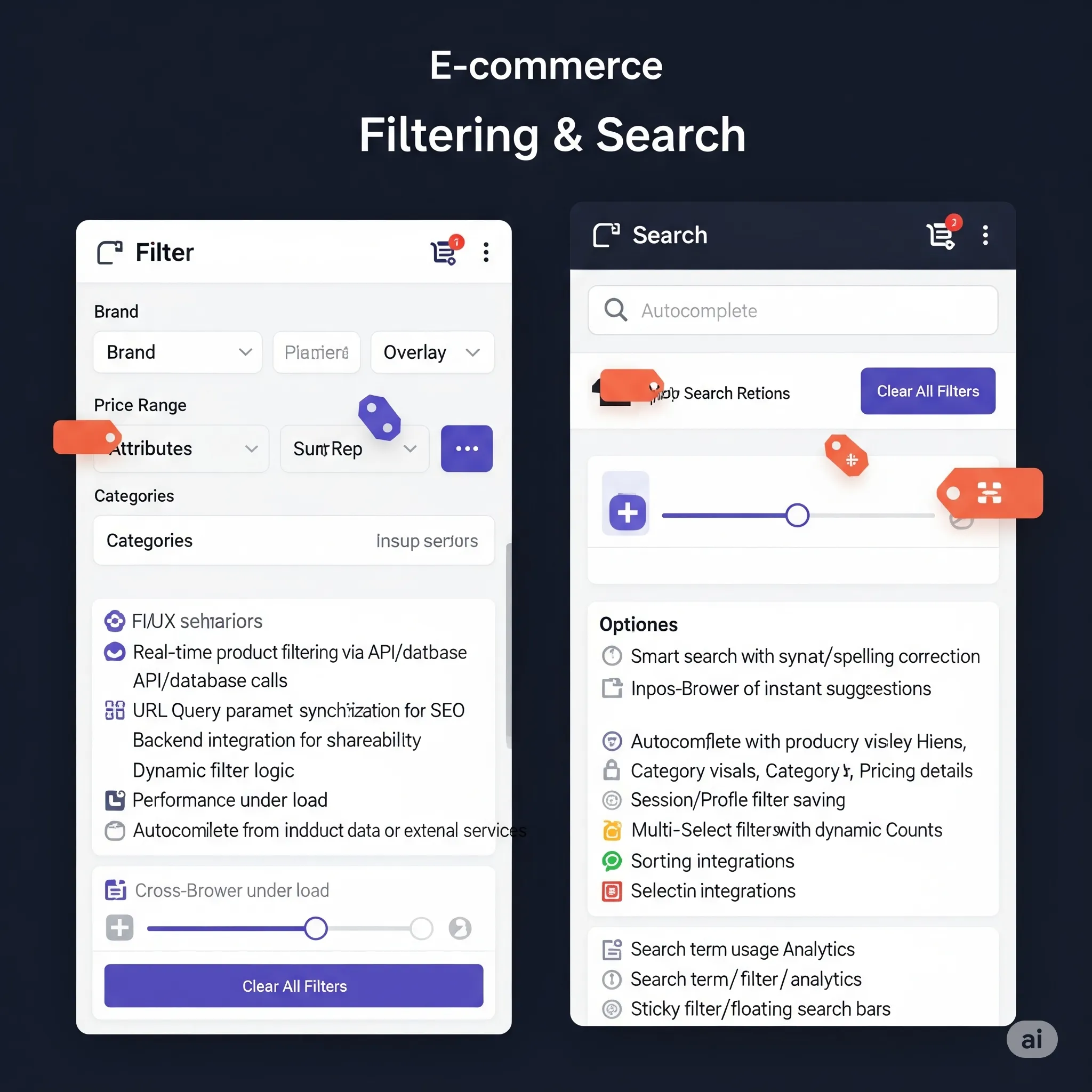 mobile preview showing multi-parameter filters and smooth reset animation