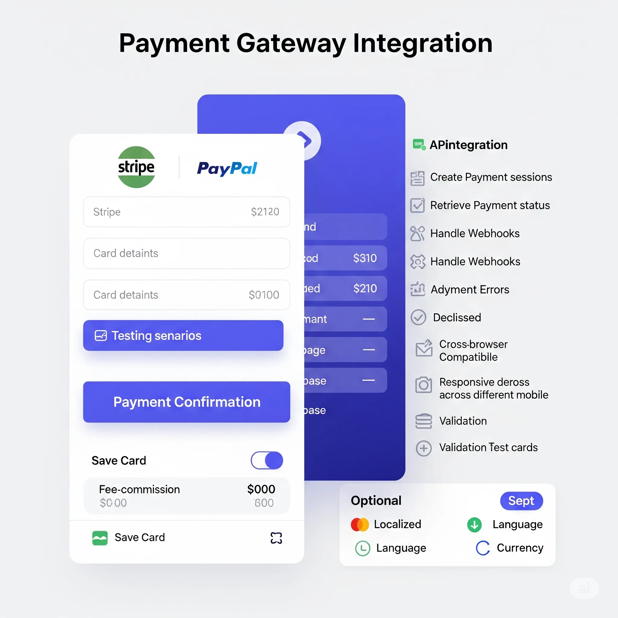 mobile screen showing successful payment feedback with real-time status indicator and clean layout