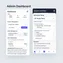 mobile-optimized summary dashboard with quick stats on users, orders, and inventory