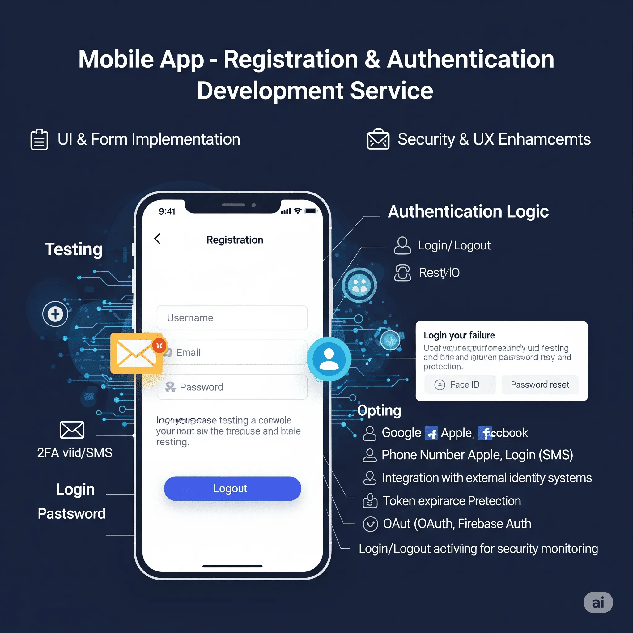 mobile screen demonstrating biometric login with fingerprint authentication prompt