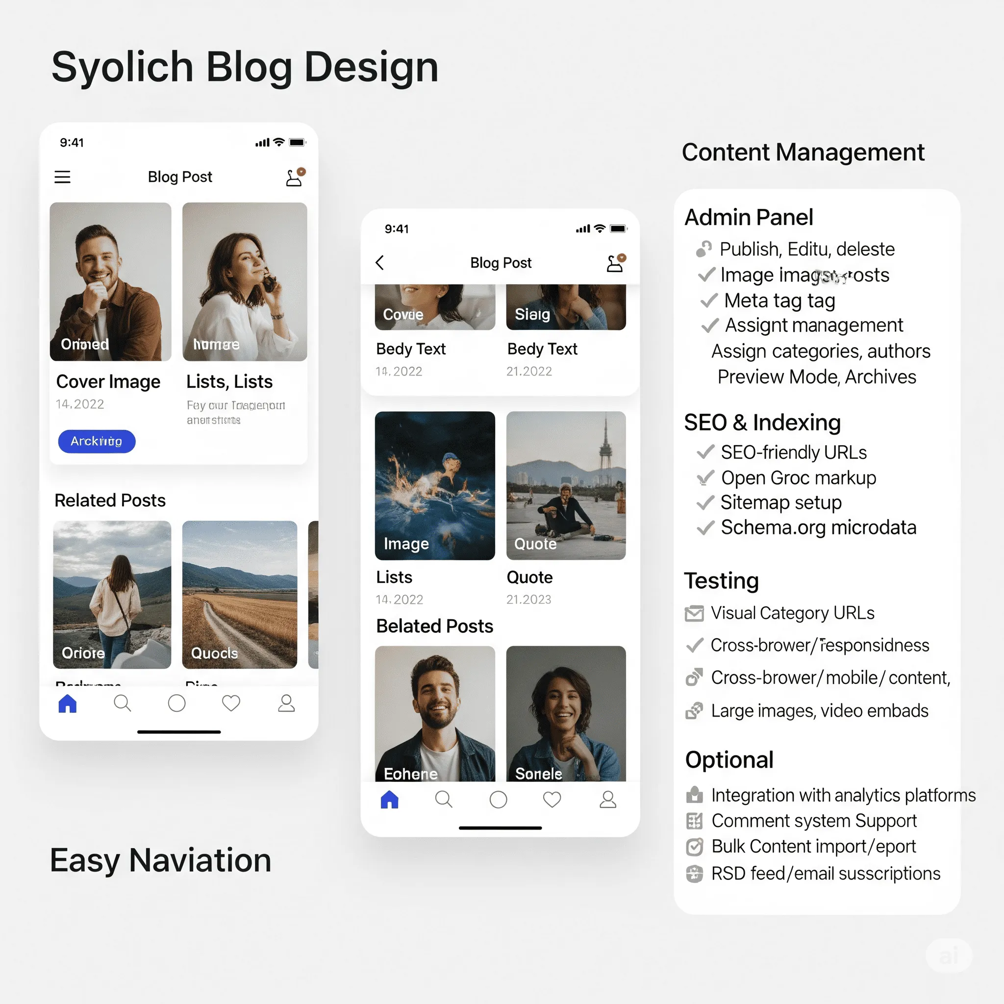mobile version of blog post grid displaying articles with image thumbnails and optimized spacing