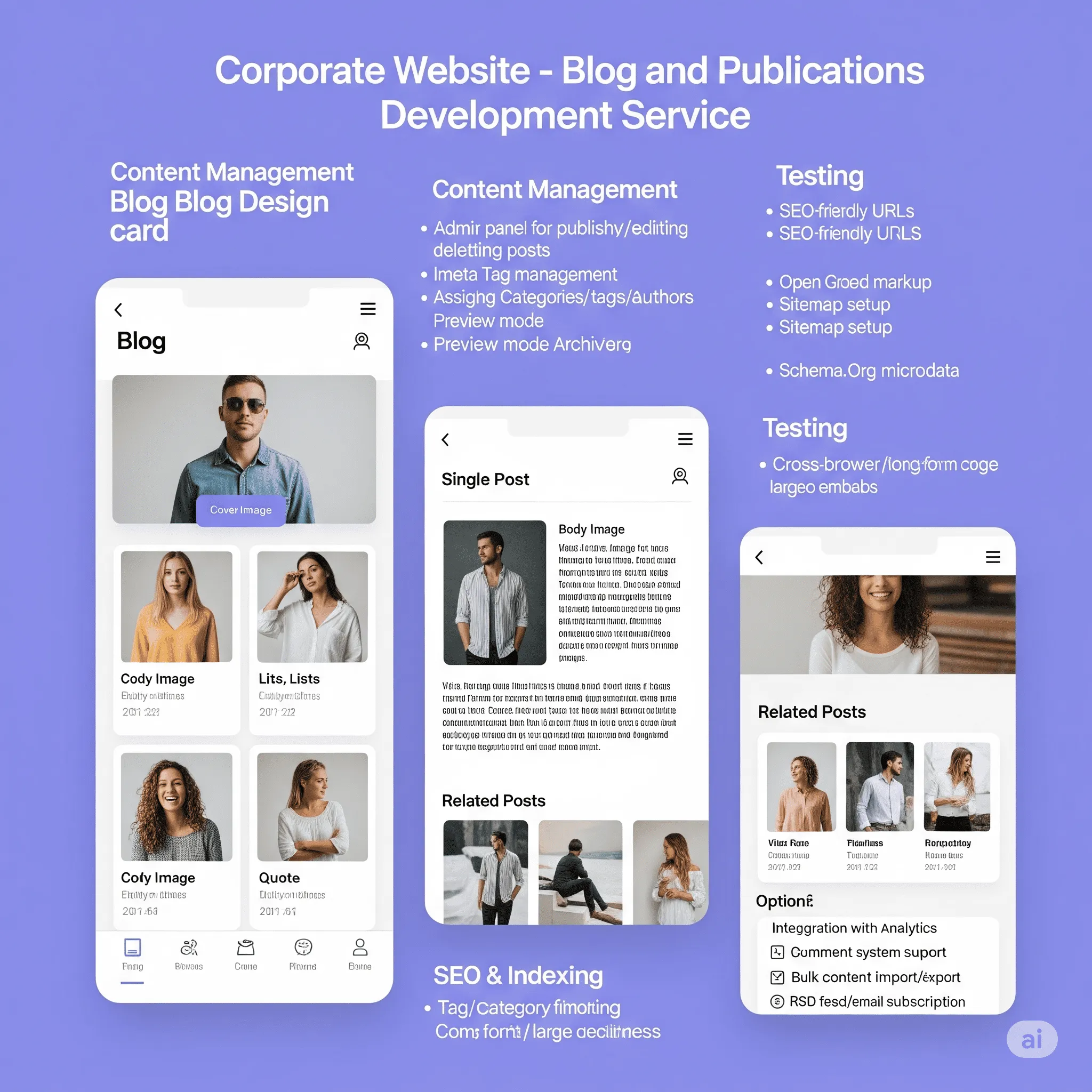 mobile preview of blog article with responsive text layout and smooth scrolling experience