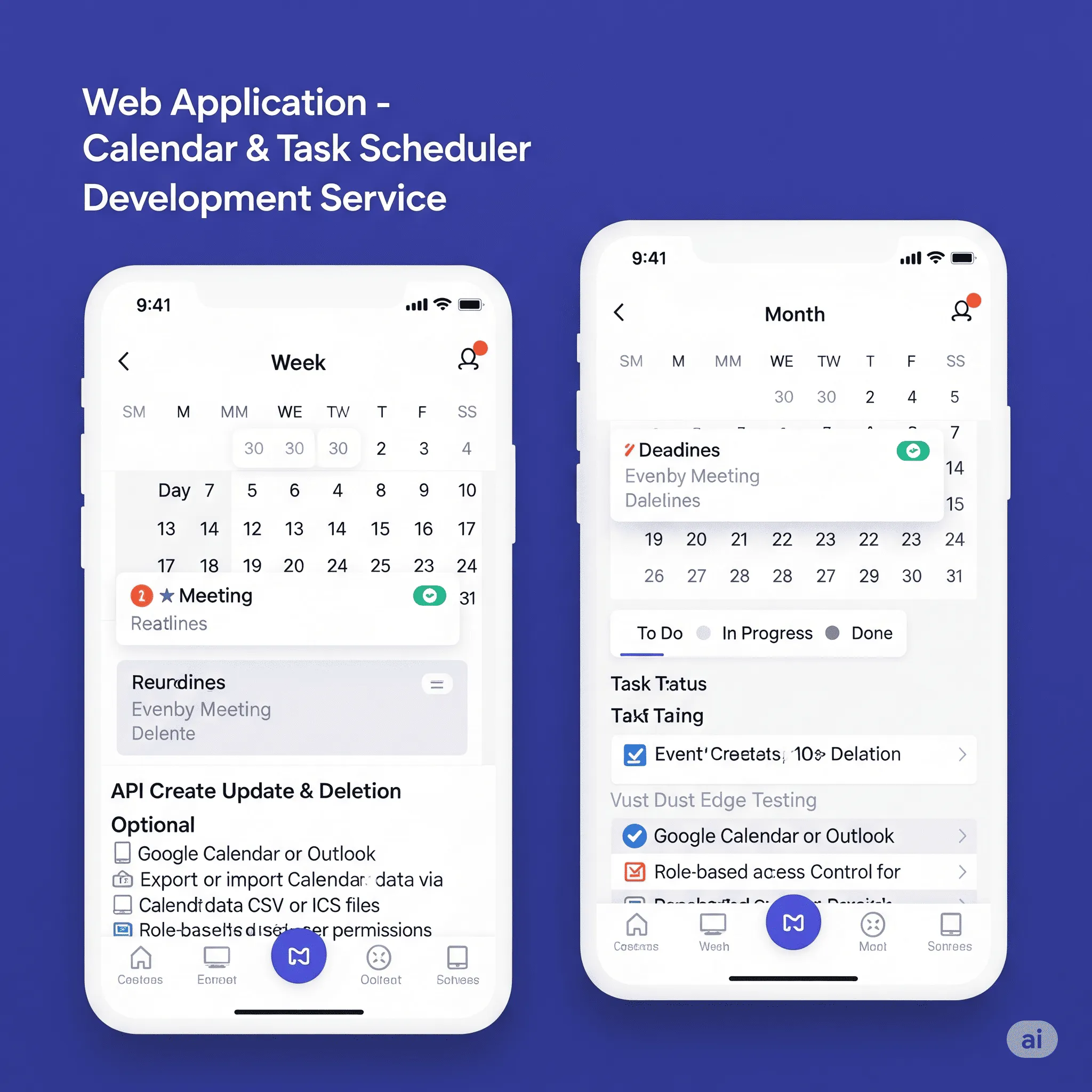 mobile interface with quick task addition button and real-time UI feedback
