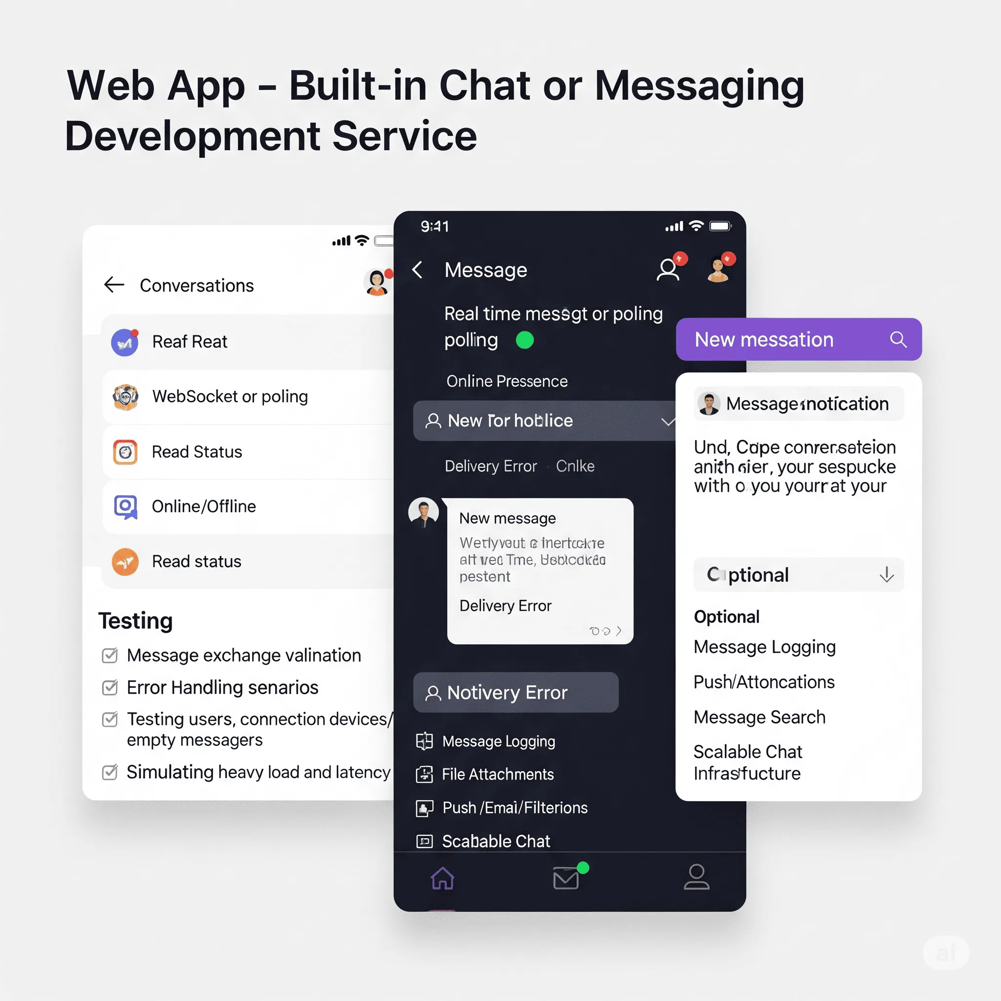 mobile screen showing file attachment upload feature within chat conversation