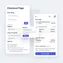 mobile view of checkout page with input validation and error messages for required fields