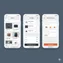mobile checkout screen featuring order summary, address form, and payment method selection