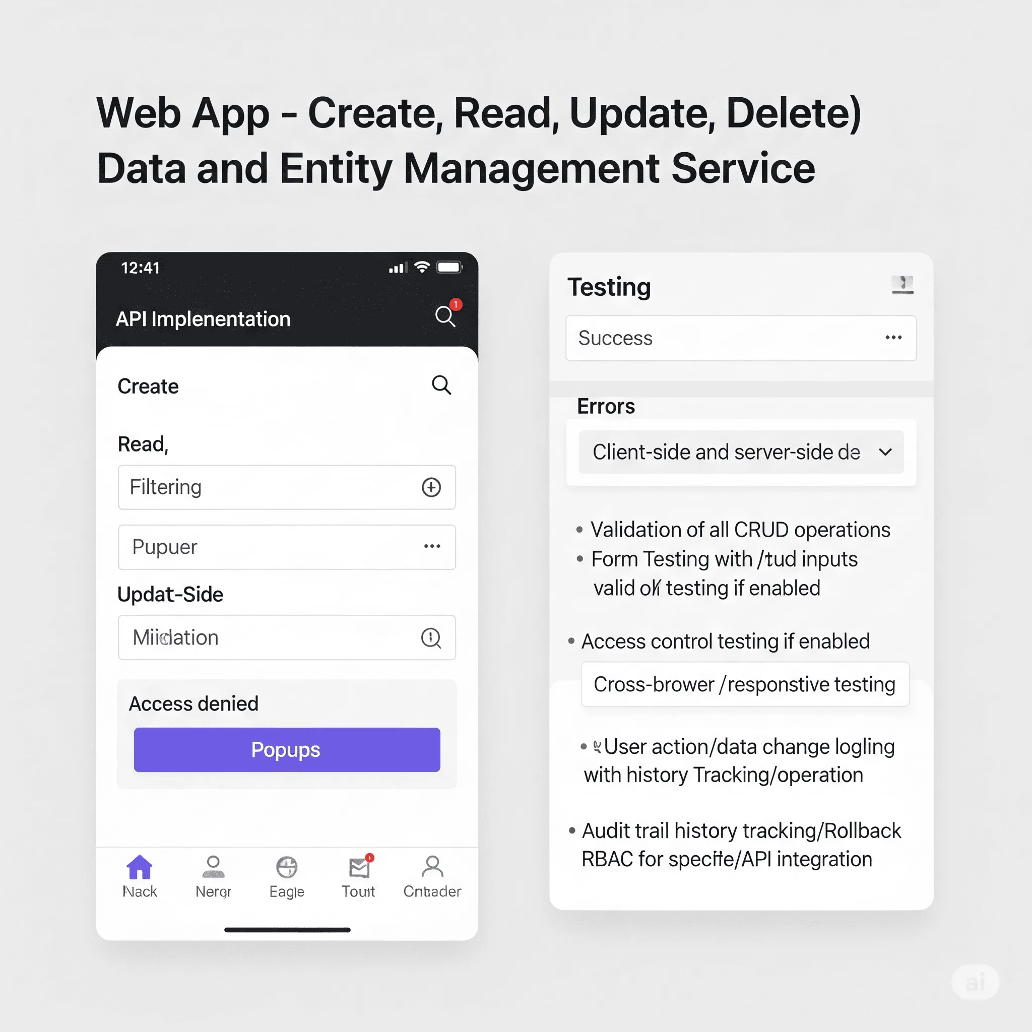 mobile screen showing inline editing with real-time validation and user feedback