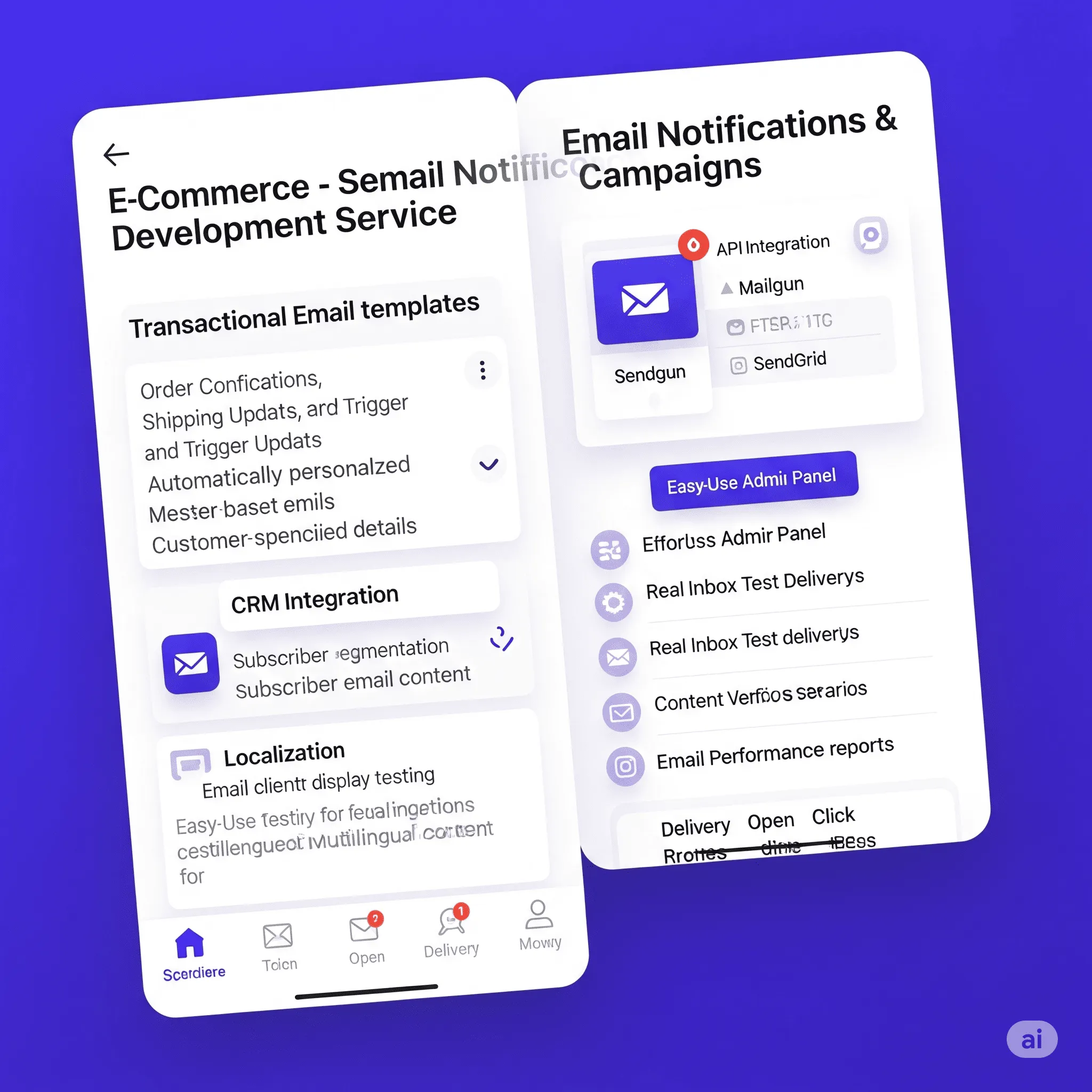 mobile preview of promotional email campaign with product highlights and discount banner