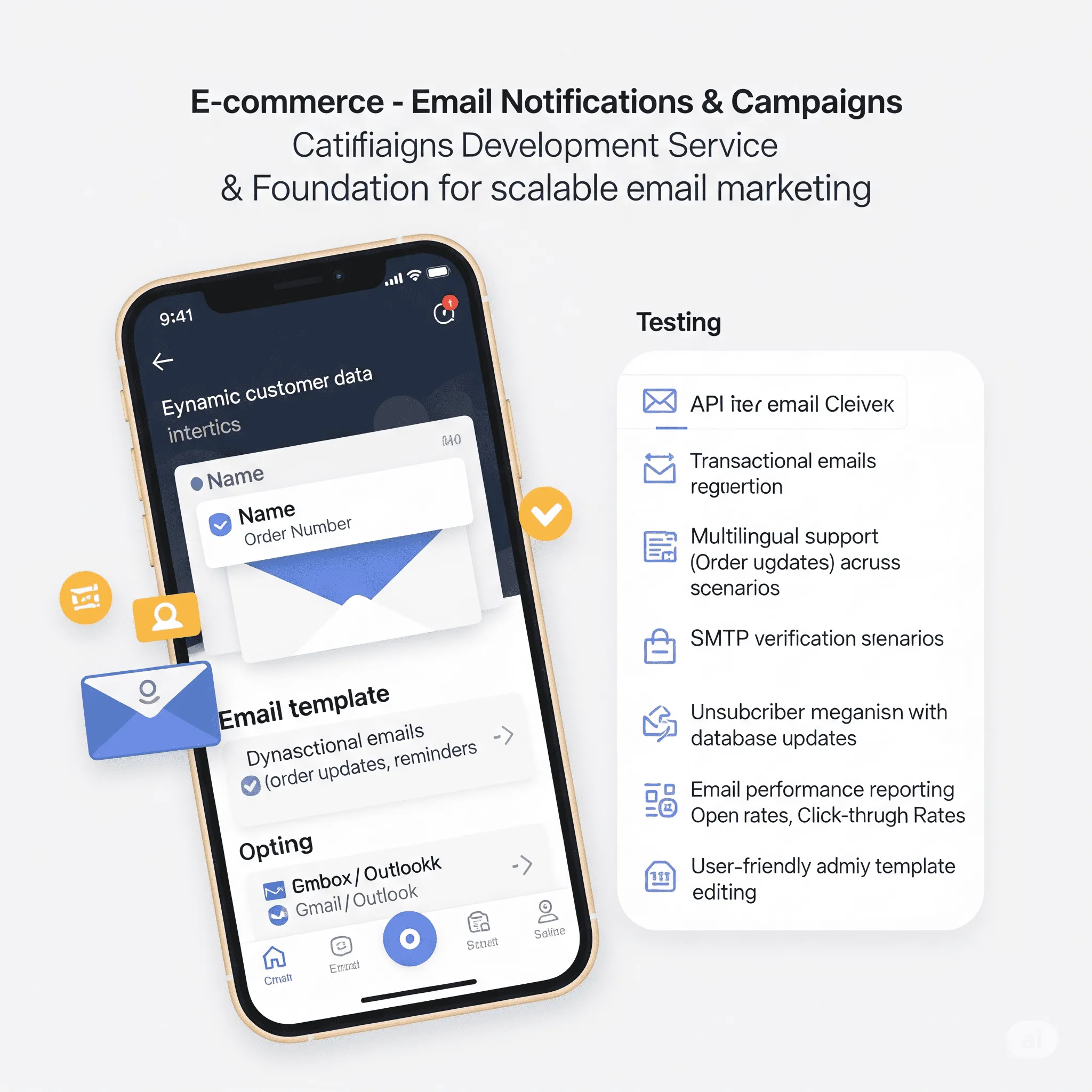 mobile view of email subscription confirmation message with styled header and success notice
