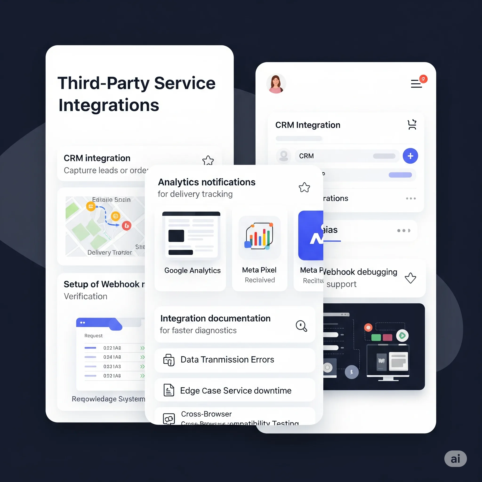 mobile interface showing successful webhook event triggering and backend confirmation message