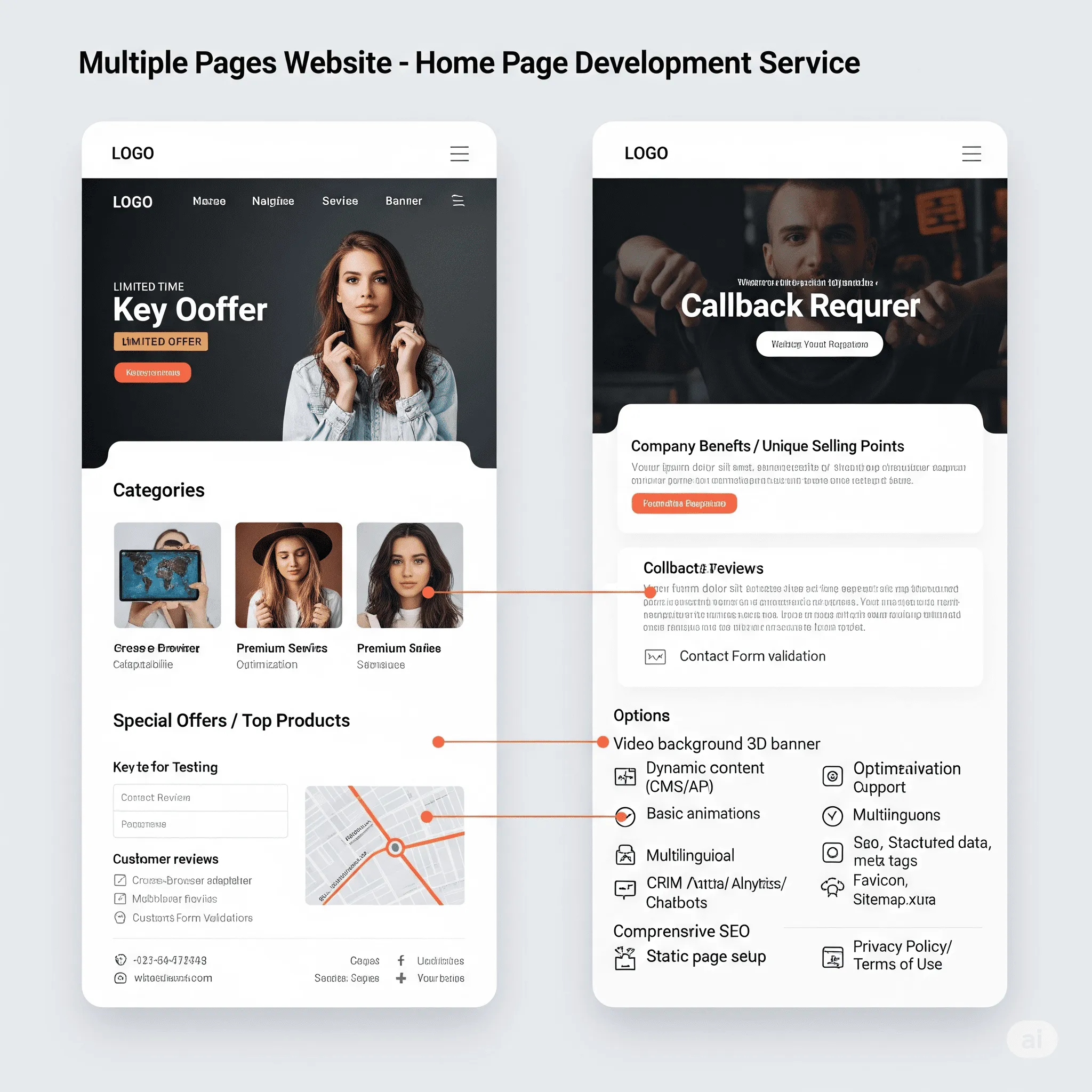 mobile version of homepage with responsive hero section and streamlined header navigation