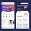 mobile view with multilingual header, responsive menu, and highlighted call-to-action block