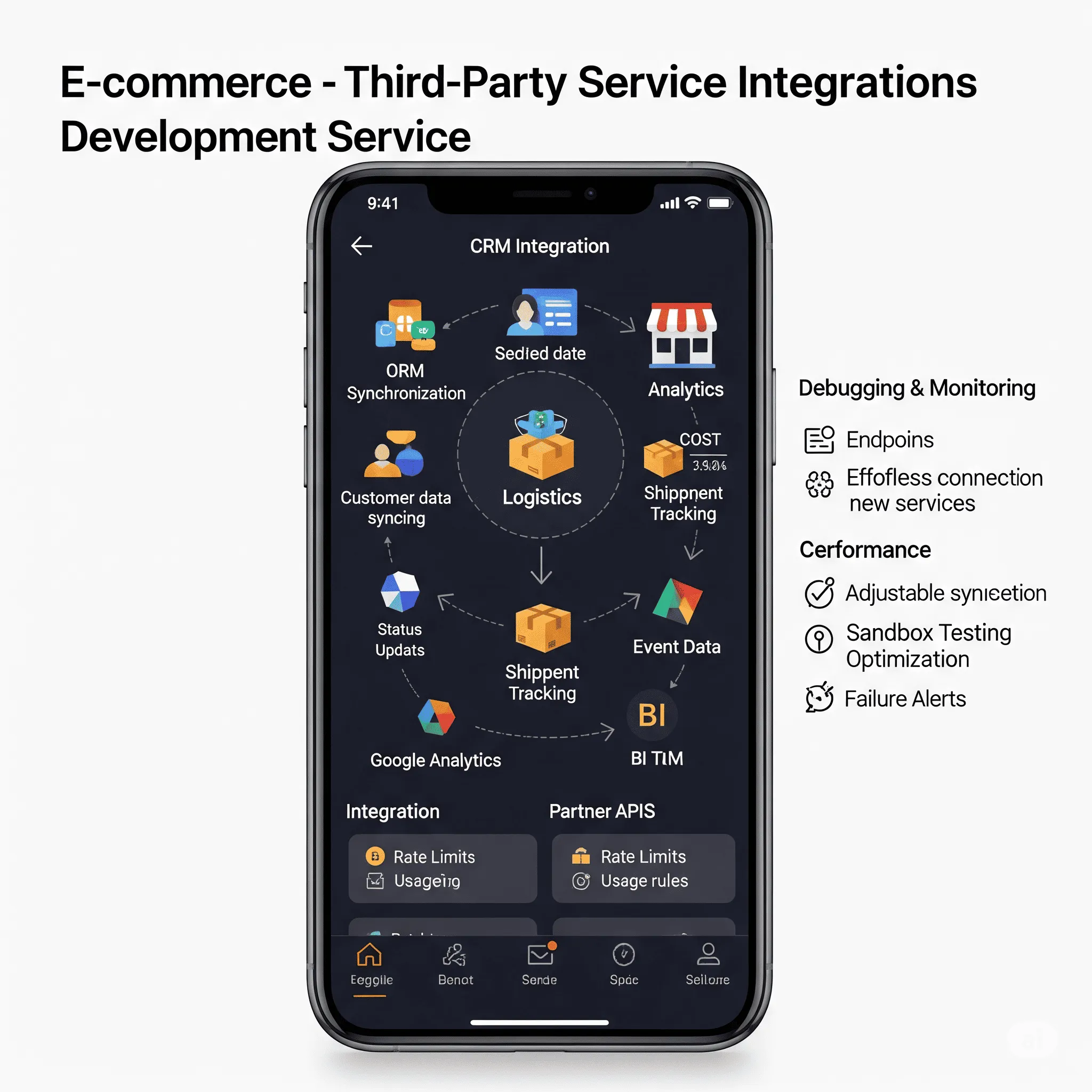 mobile preview of integration success notification for order sync with shipping or CRM services