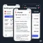 mobile view of language and currency dropdown for quick switching in compact interface