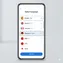 mobile interface preview showing language switcher with flag icons and dropdown list