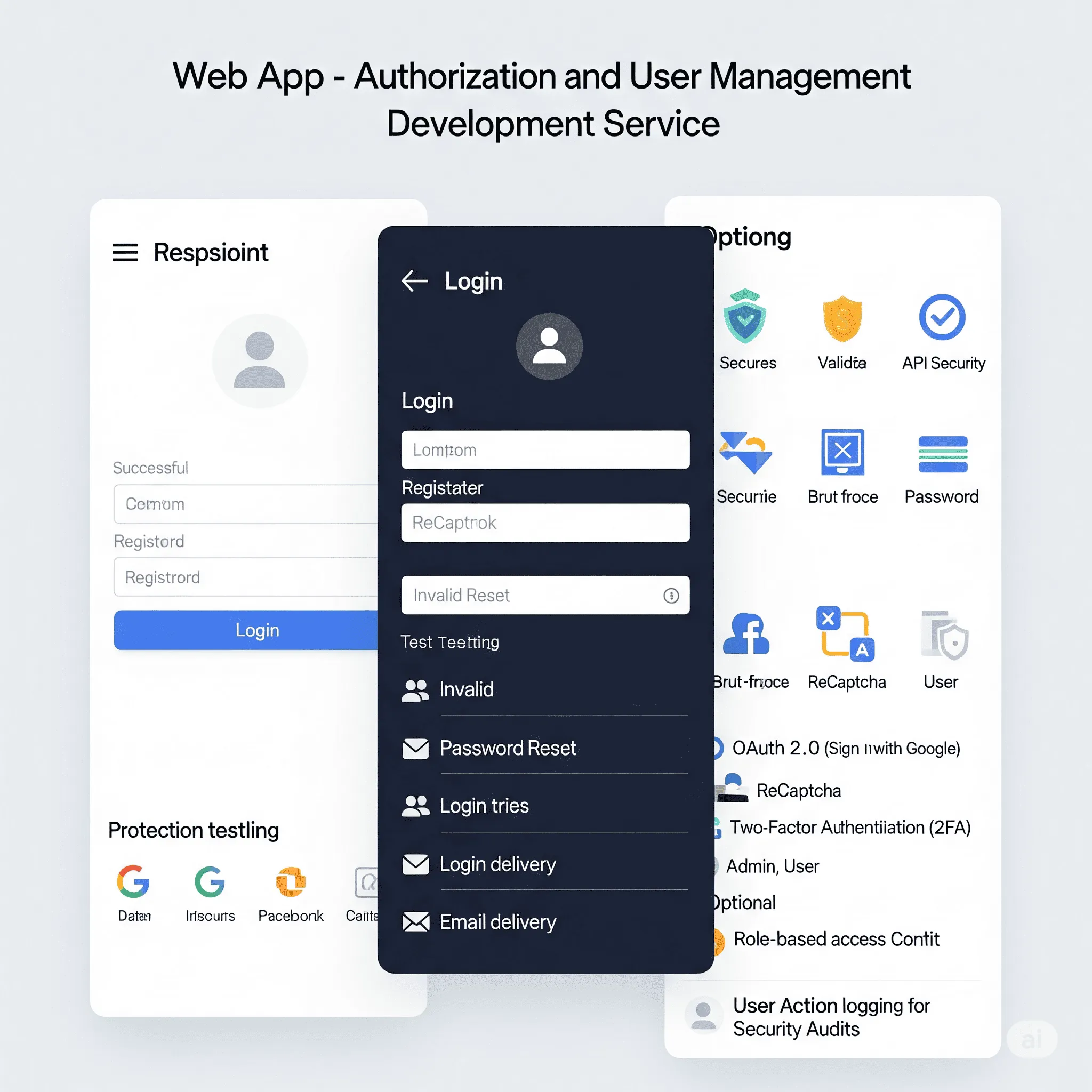mobile preview of adaptive login form with smooth input fields and button feedback