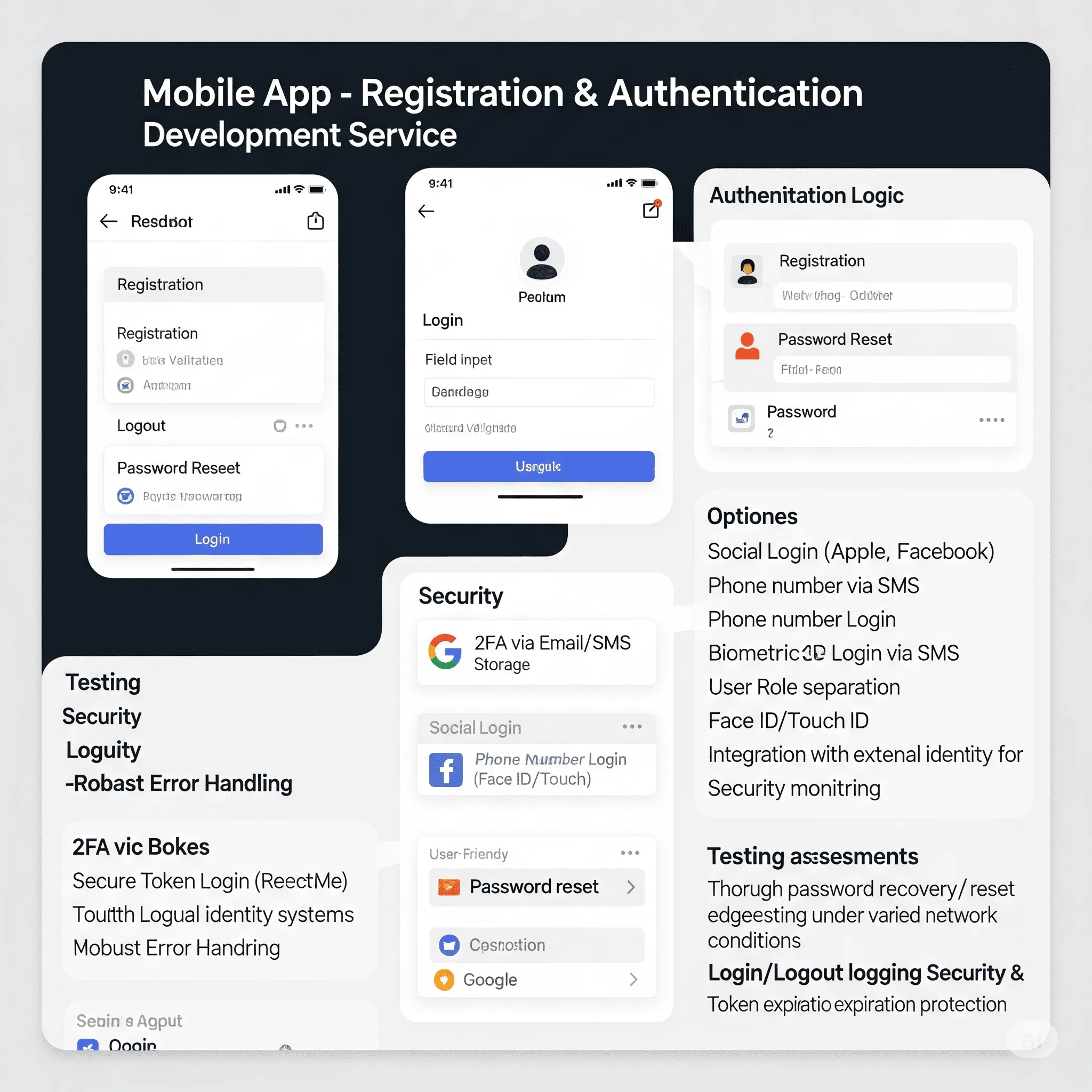 mobile preview of login screen featuring two-factor authentication code entry