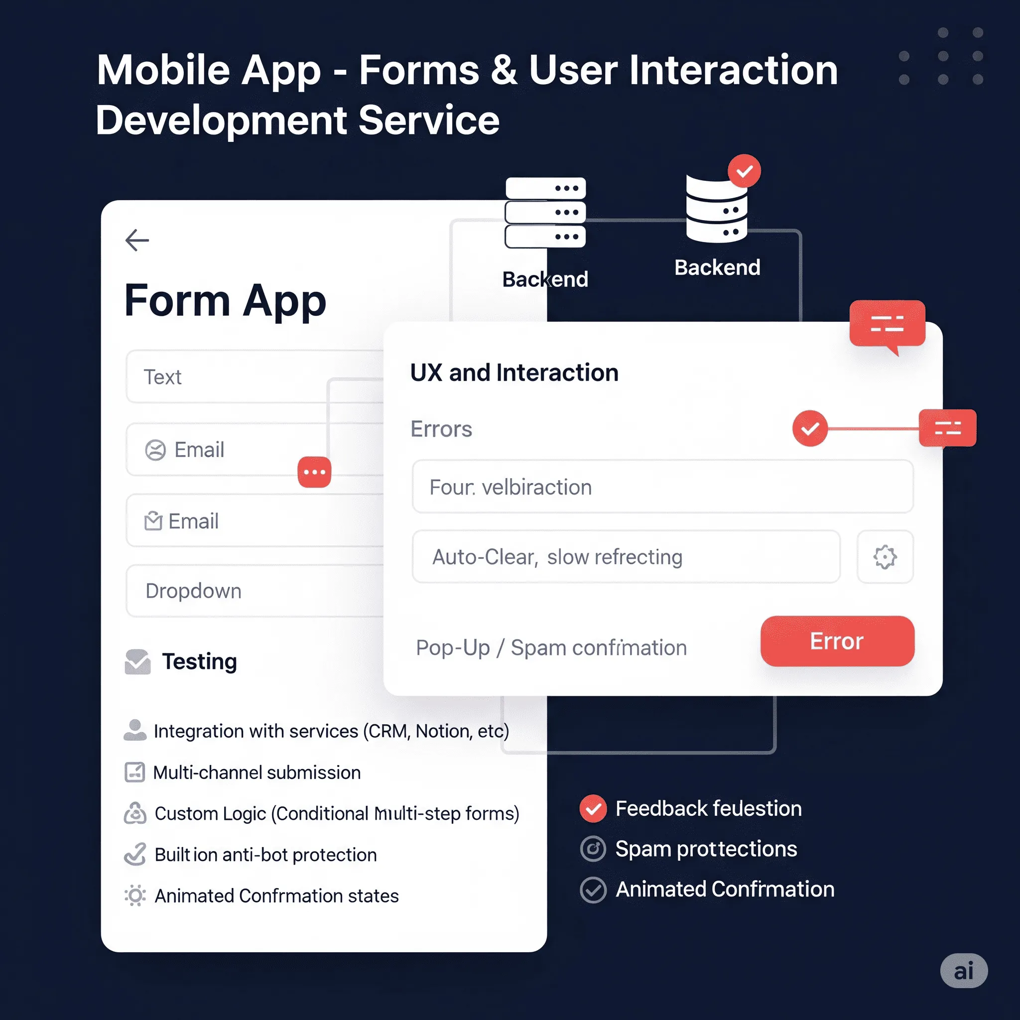visual of a password reset form with confirmation message and email recovery field