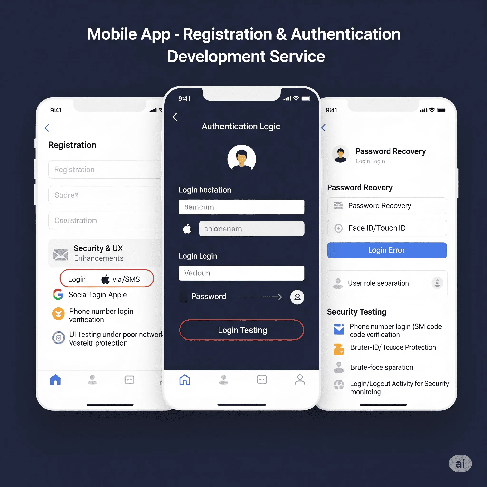 mobile view of password recovery process with email verification step