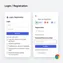 mobile version of password recovery form with animated confirmation message and input validation