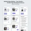 mobile preview of portfolio page with filter options by industry and project type for quick navigation